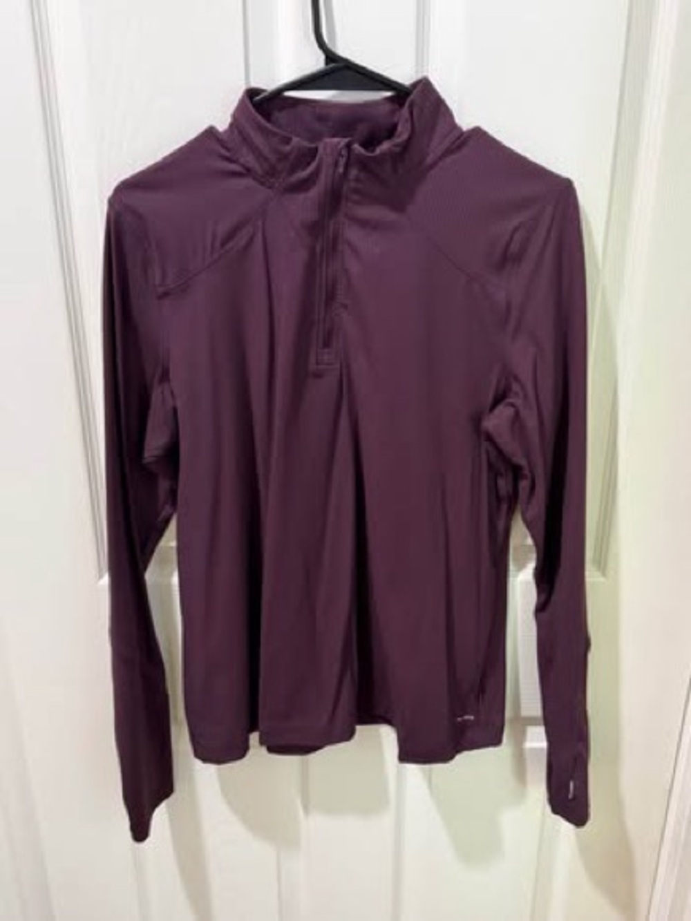 Mondetta Women's Long-Sleeve Quarter Zip Top - Plum